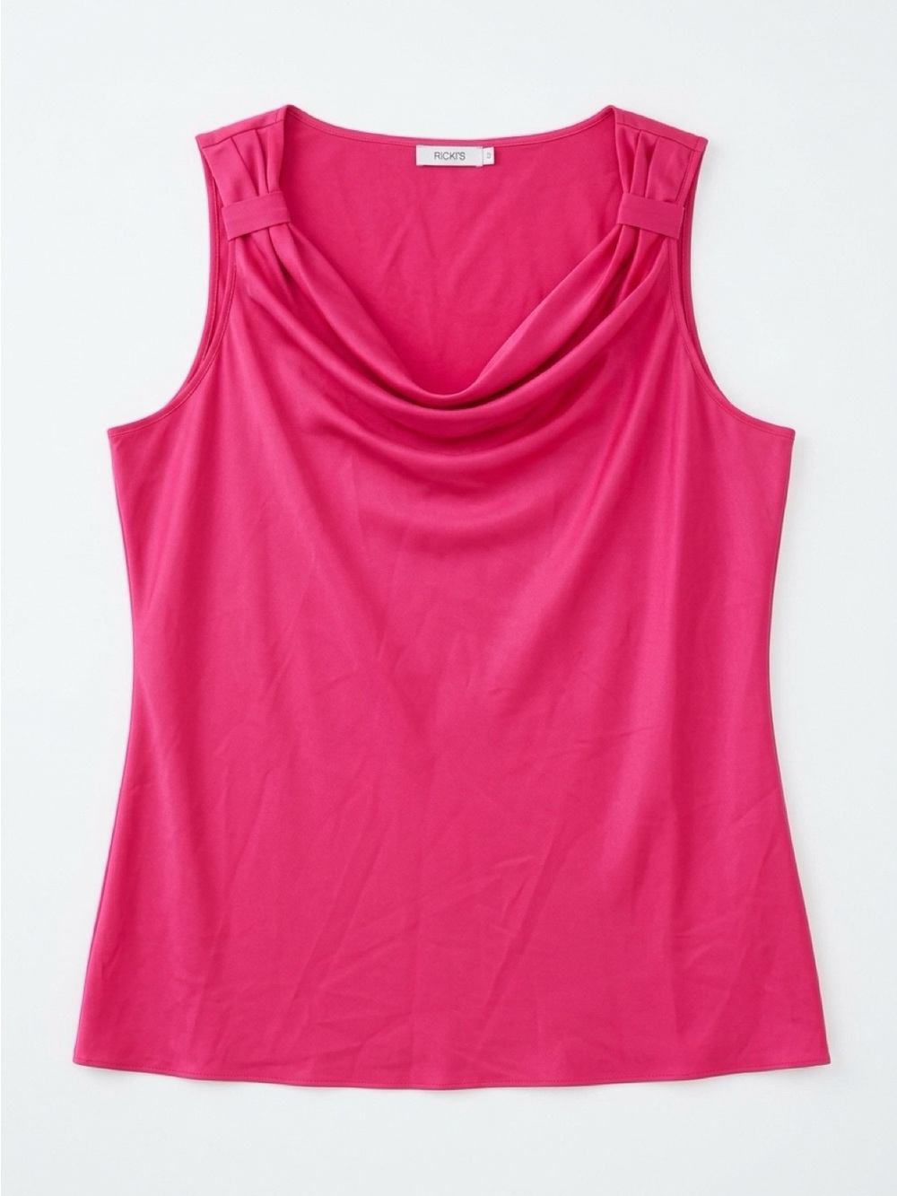Ricki's Sleeveless Draped Cowl Neck Camisole — Bright Pink